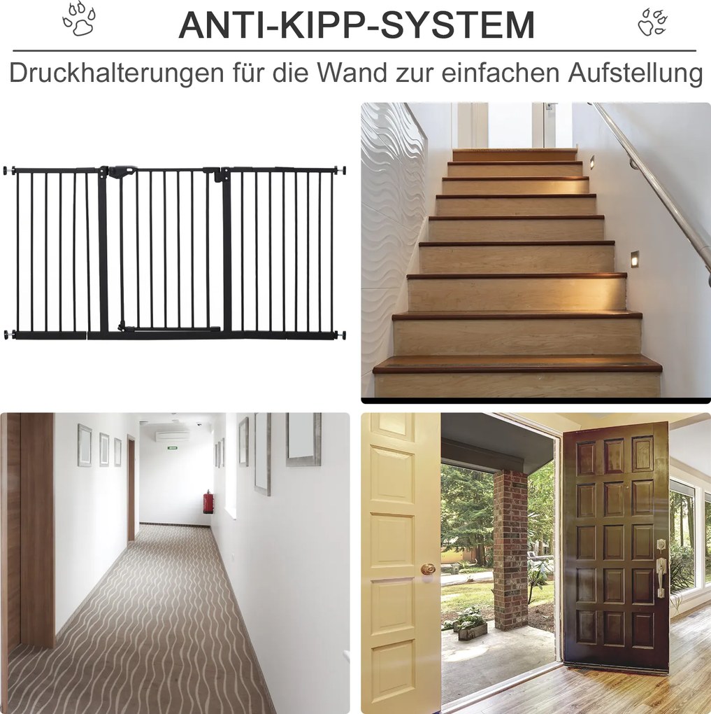 PawHut barierka ochronna dla zwierząt regulowana do domu i mieszkania 136x76 cm | Aosom PL