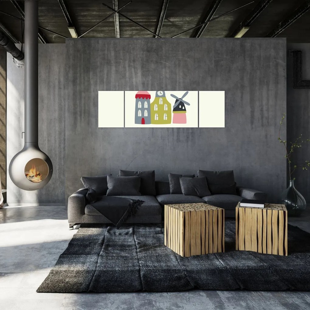 Obraz - Miasta Europy N⁰4 (170x50 cm)