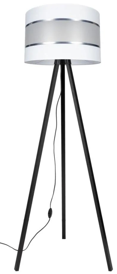 Lampa stojąca CORAL 1xE27/60W/230V wenge/biały/chrom