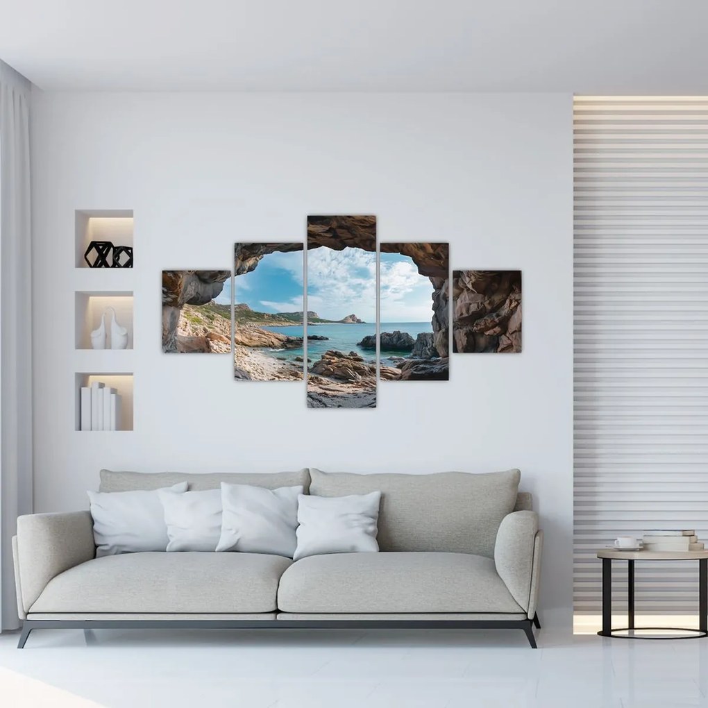 Obraz - Jaskinia przy morzu (125x70 cm)