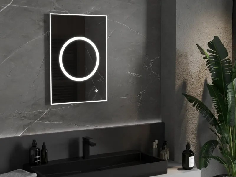 Mexen Koga lustro łazienkowe podświetlane 50 x 70 cm, LED 6000K, antypara - 9821-050-070-611-00