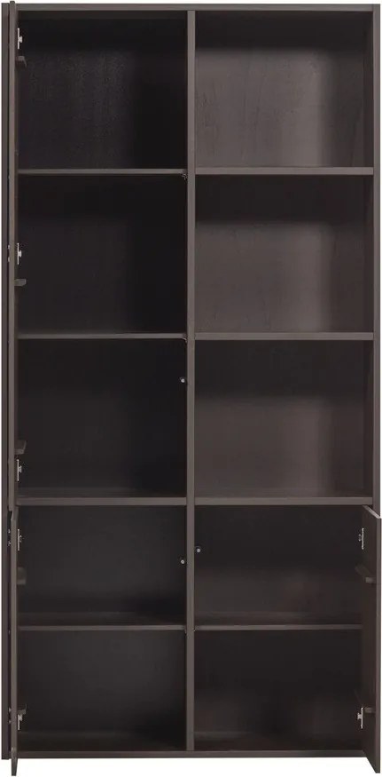 Ciemnobrązowa szafka modułowa z litego drewna sosnowego 108x215 cm Meggy – WOOOD