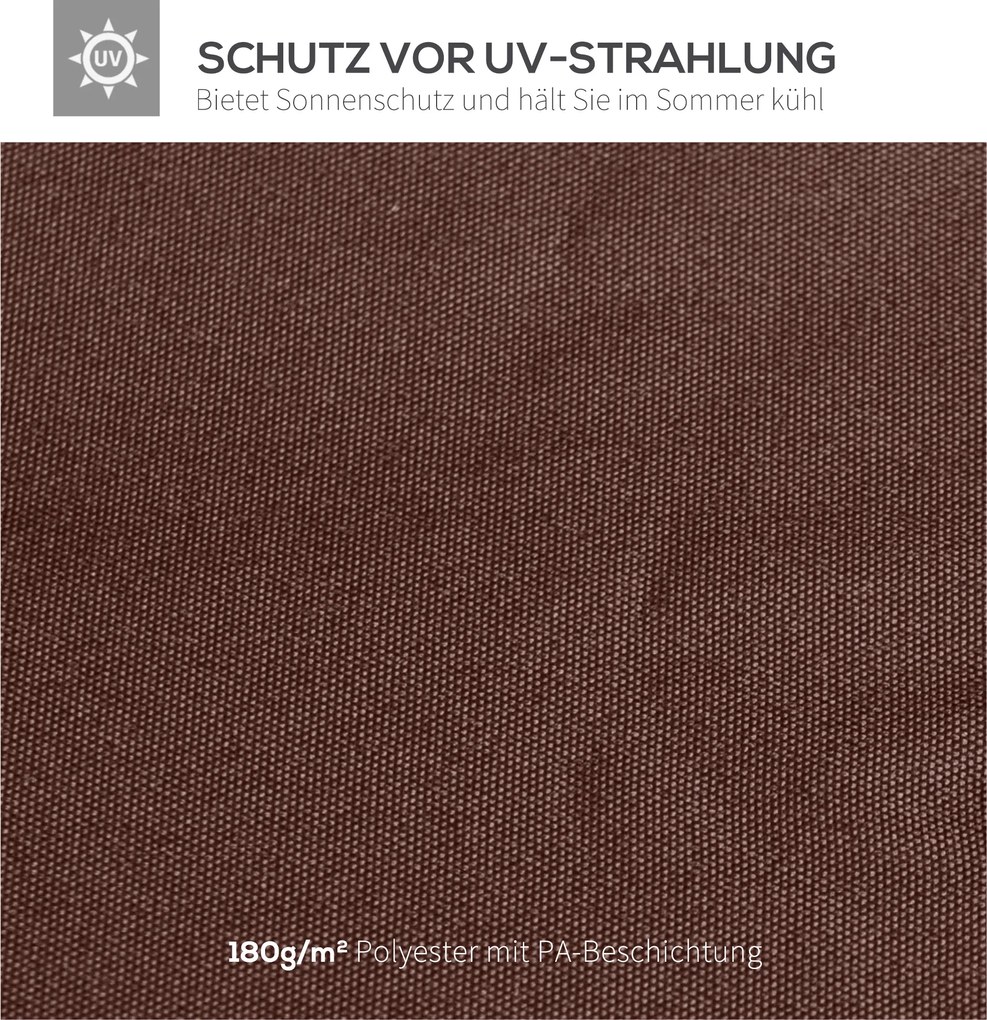 Outsunny Zamienny dach do pawilonu ogrodowego, poliester, 2,98 x 2,95 m, kolor kawa