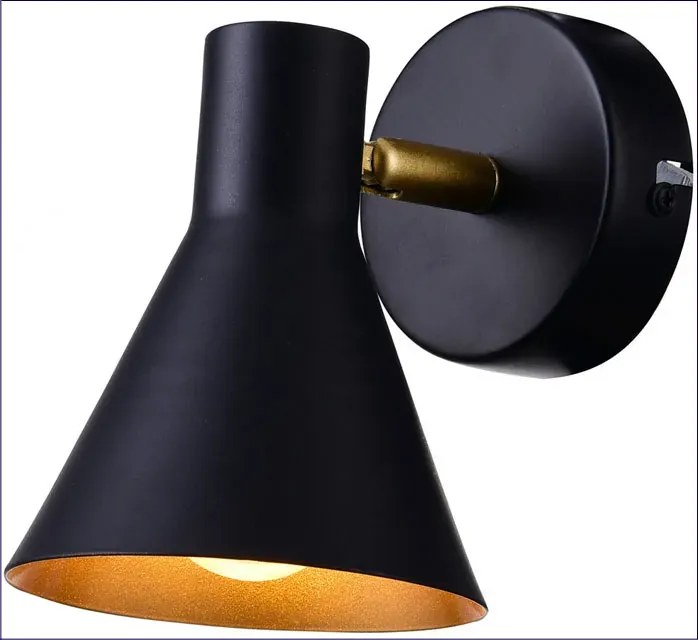 Czarny kinkiet ścienny industrialny - K067-Resova
