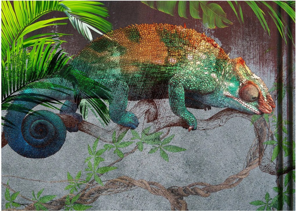 Obraz na szkle - Kameleon (70x50 cm)
