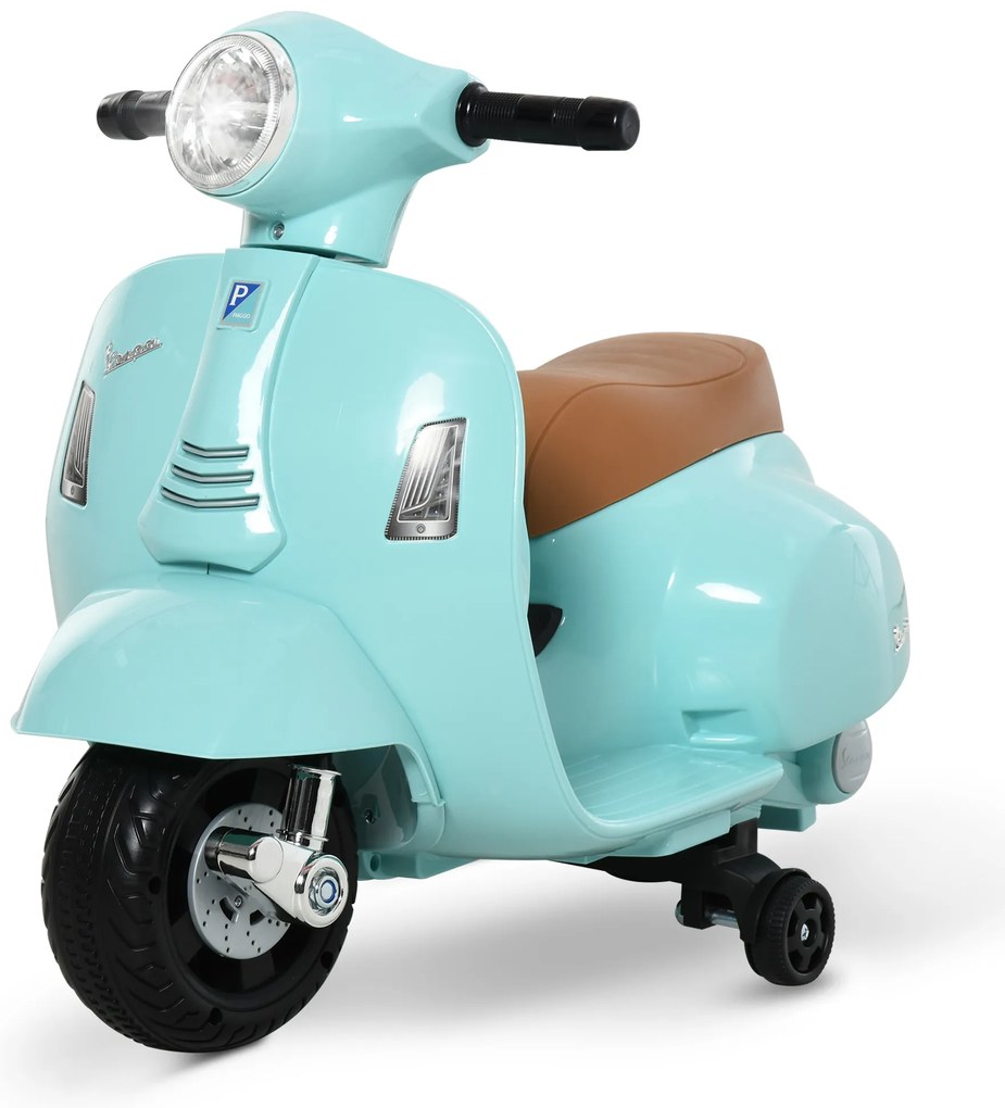 VESPA Elektryczny Motocykl Dla Dzieci Pojazd Elektryczny 3-6 Lat Zielony Bezpieczna Przygoda | Aosom PL