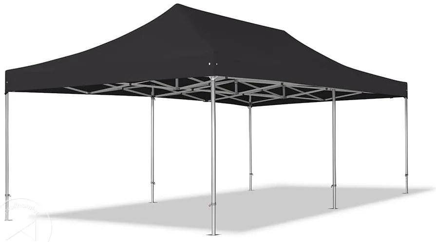 TOOLPORT 4x8 m Namiot Ekspresowy PROFESSIONAL Alu 50 mm, ze ścianami bocznymi, okna panoramiczne , czarny - (581981)