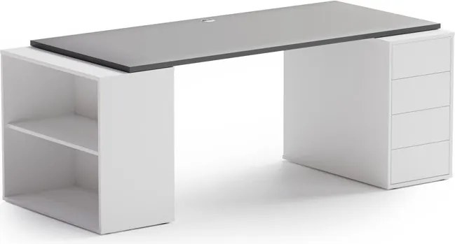 Samodzielny blat BLOCK, 1600 x 800 x 25 mm, grafitowy