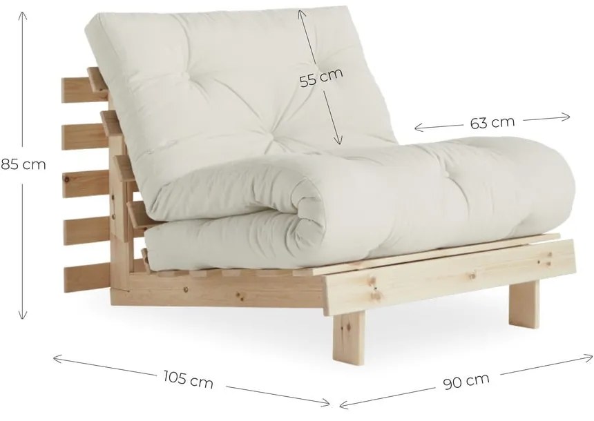 Fotel wielofunkcyjny Karup Design Roots Raw/Clay Brown