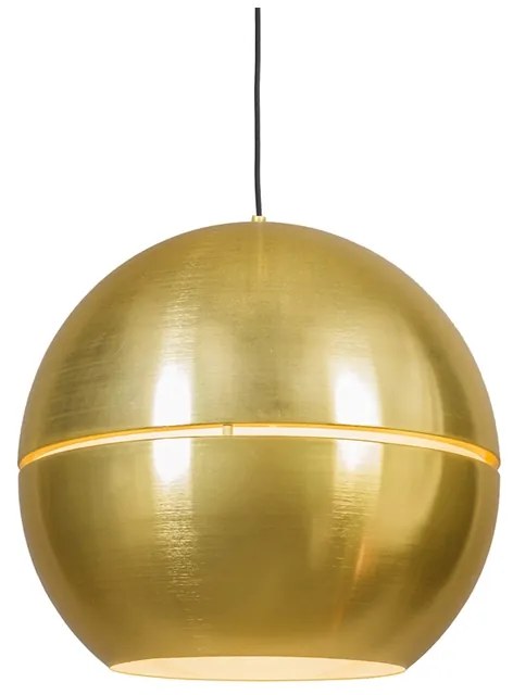 Lampa wisząca w stylu art deco złota 50 cm - Plasterek Retro Oswietlenie wewnetrzne