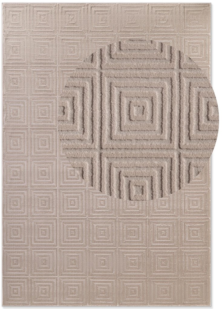Dywan nowoczesny Perles Romby beżowy 200 cm x 280 cm