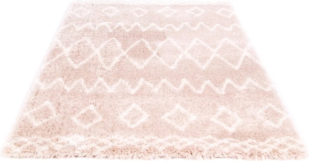 Dywan poliestrowy Dream Romby Beżowy 80 cm x 150 cm