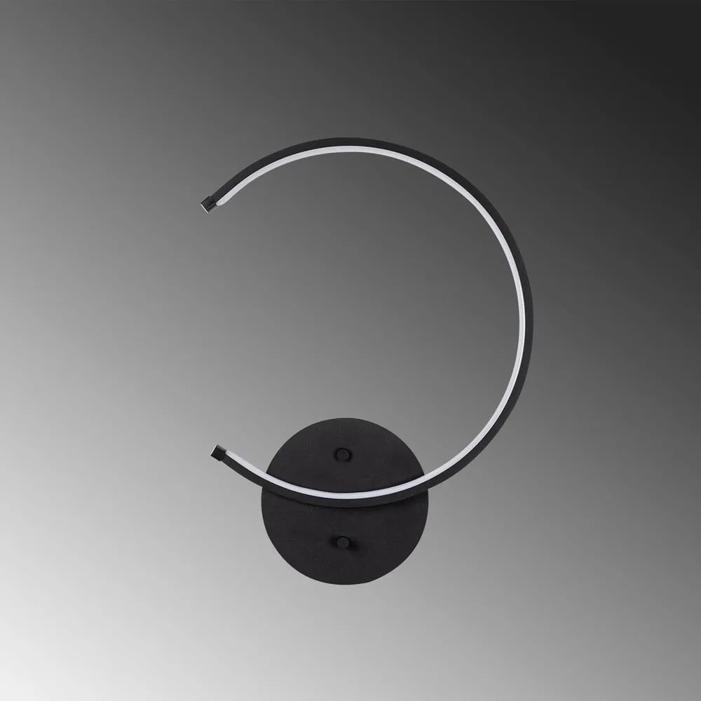 Czarny kinkiet LED ø 10 cm Moon – Opviq lights