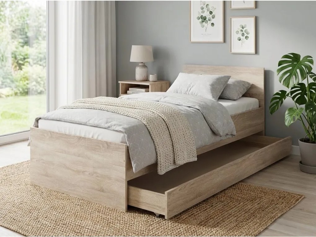 Pojemnik do przechowywania pod łóżko ELISA 200 cm, dąb sonoma