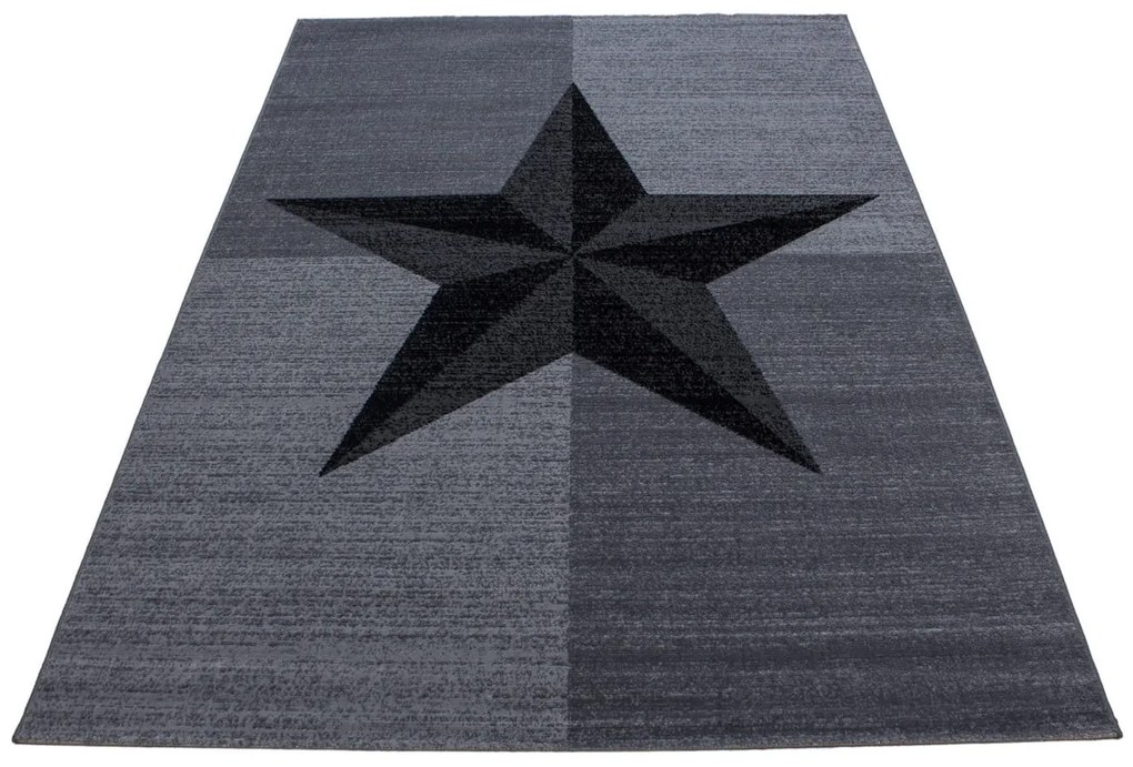 Dywan nowoczesny Plus gwiazda szary 120 cm x 170 cm