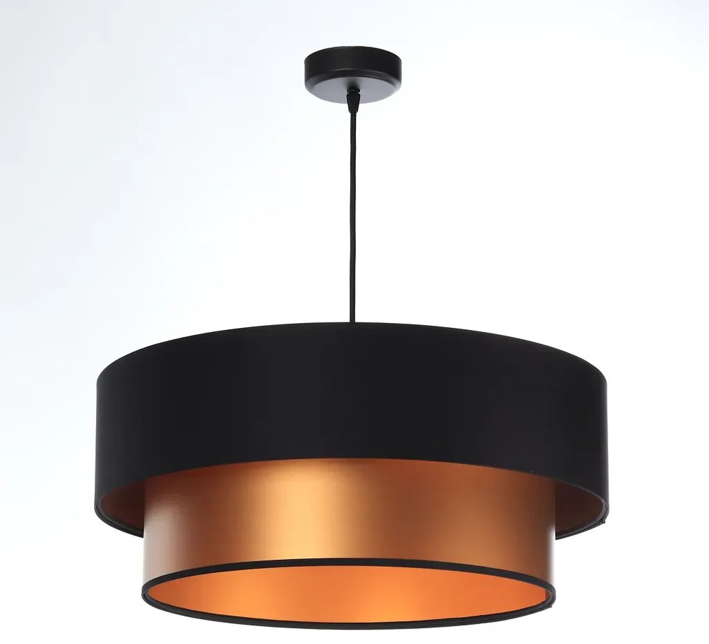 Lampa wisząca DOUBLE BLACK 40 miedziana/czarna BPS KONCEPT