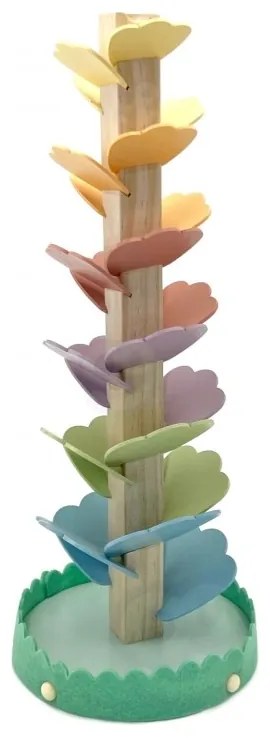 Woopie green drewniany kulodrom muzyczne drzewko tęczowe montessori fsc