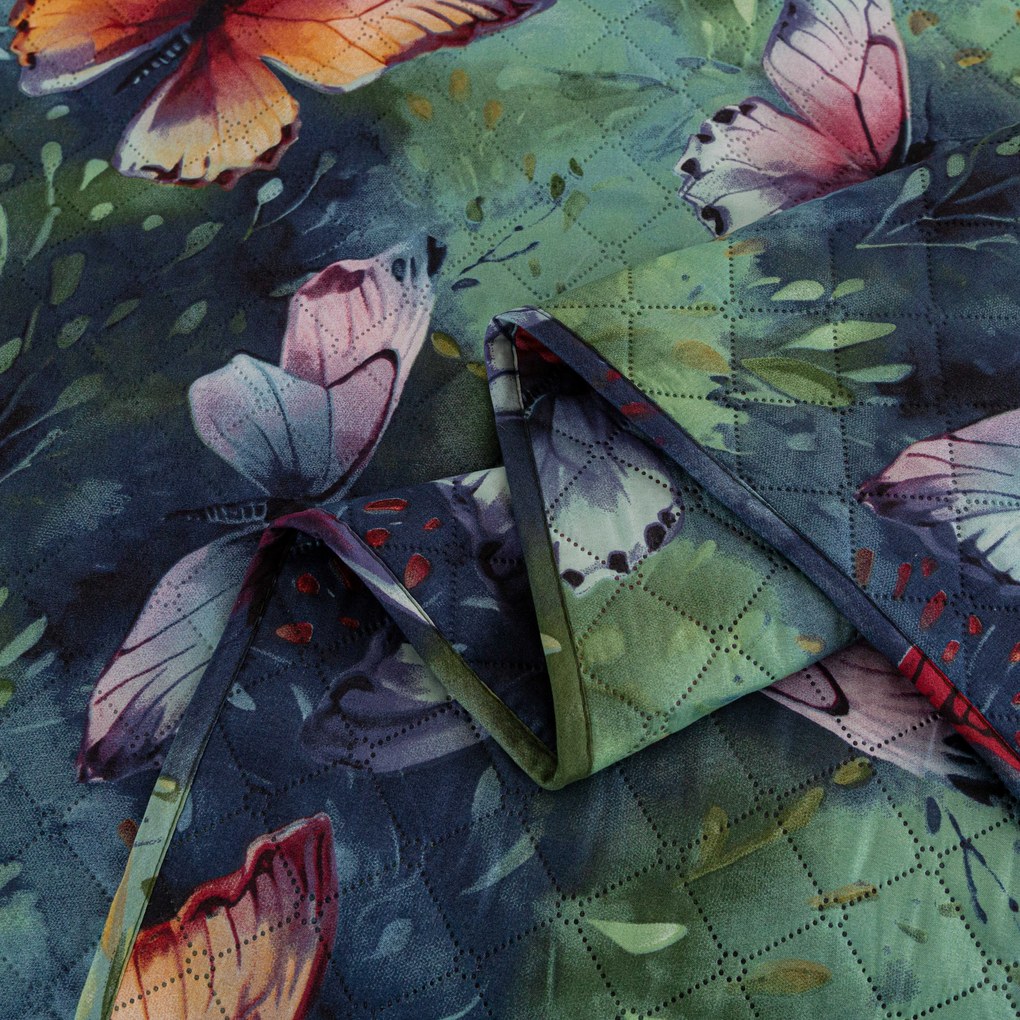 Narzuta na łóżko ze wzorem COLORFUL BUTTERFLY, kolorowy Rozmiar: 170 x 210 cm