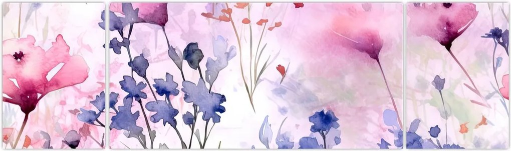 Obraz - Akwarelowa łąka (170x50 cm)
