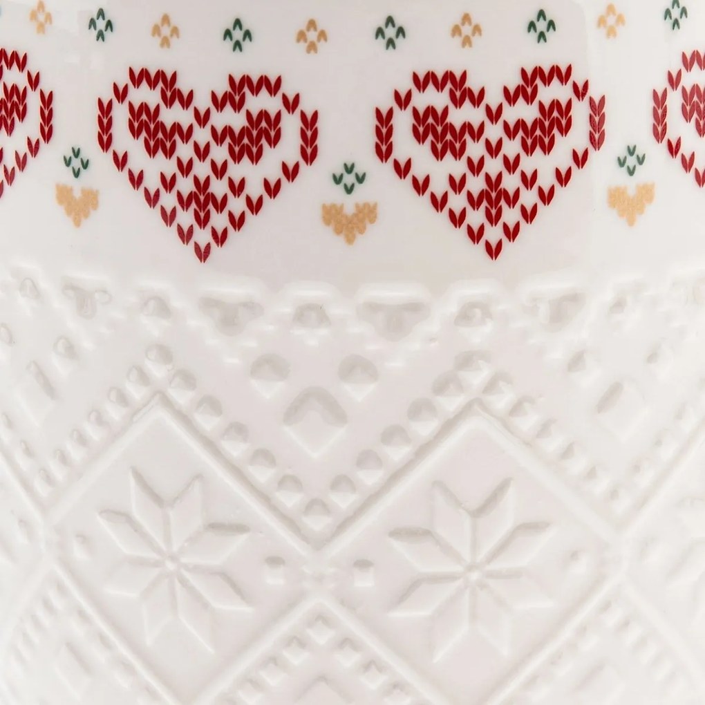 Porcelanowy kubek Pletené srdce 630 ml