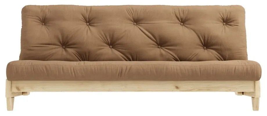 Sofa rozkładana z brązowym pokryciem Karup Design Fresh Natural/Mocca