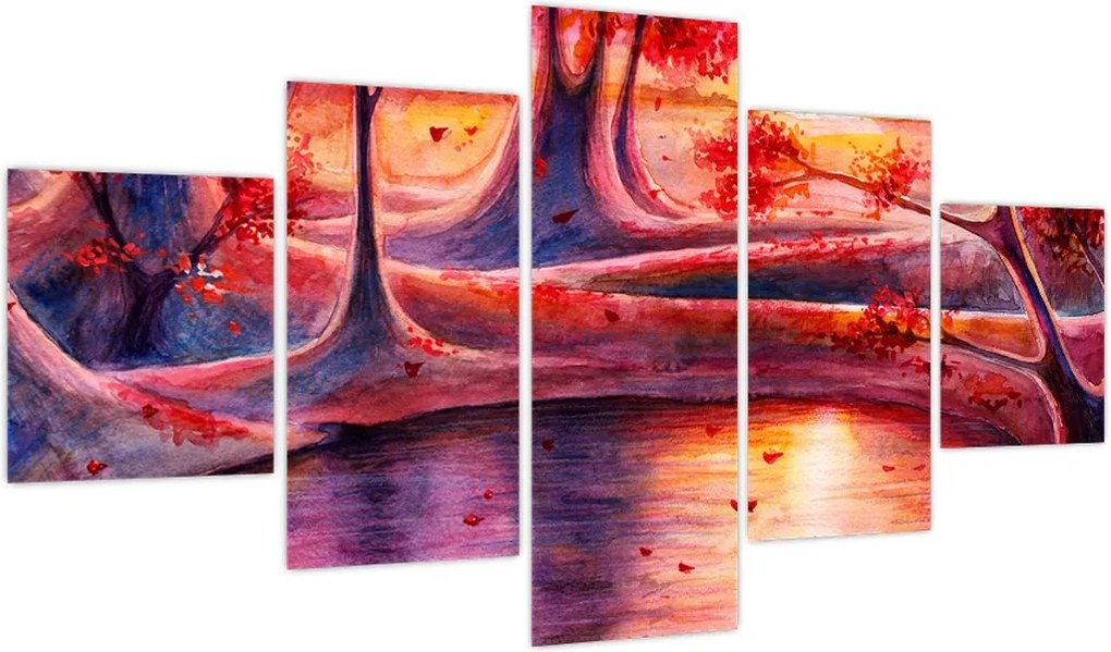 Obraz magicznego lasu (125x70 cm)