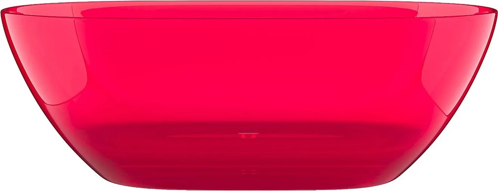 Wanna wolnostojąca przezroczysta - 292L - 160 x 72 x 56 cm - Czerwona - Żywica - SPAVO