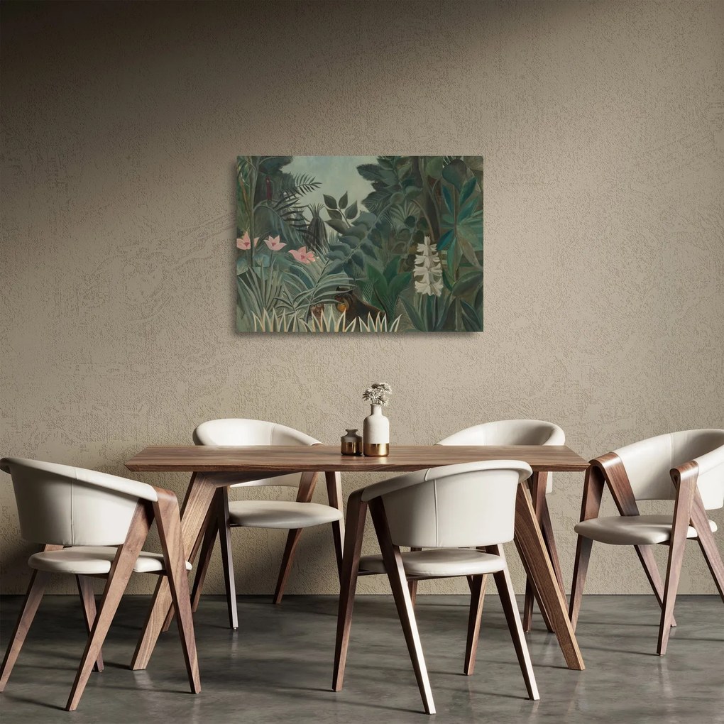 Obraz na szkle - Henri Rousseau, The Equatorial Jungle, reprodukcje (70x50 cm)