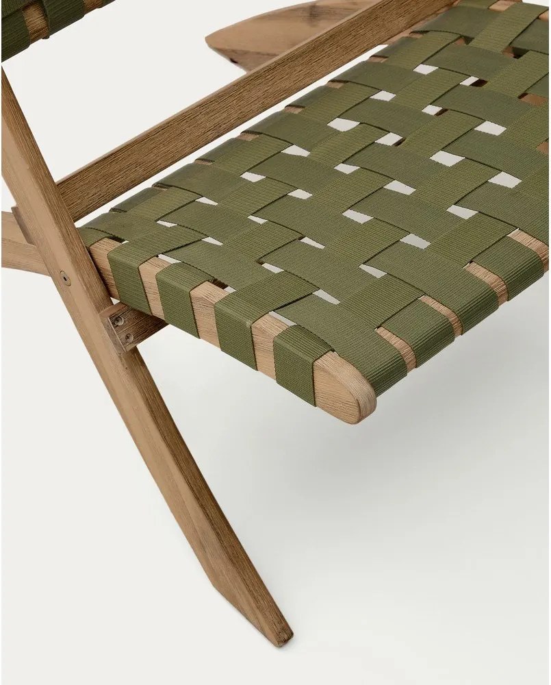 Zielony drewniany fotel ogrodowy Chabeli – Kave Home