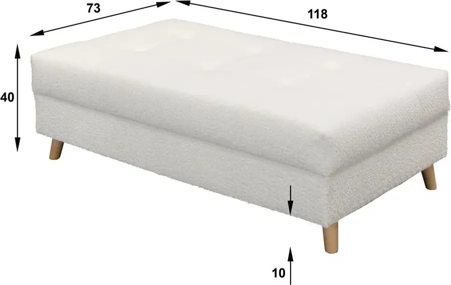 Turkusowy podnóżek Ariella – Ropez