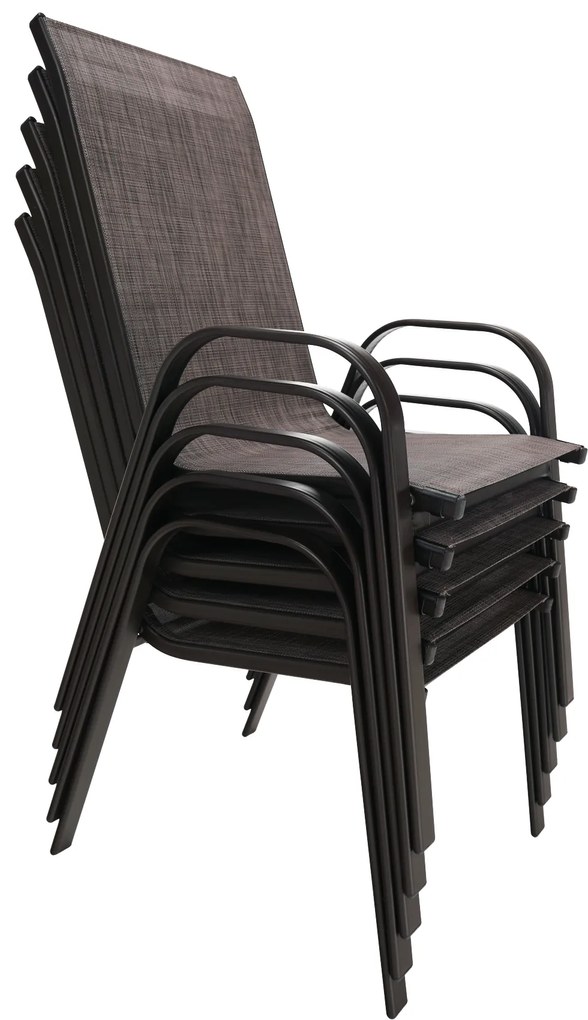 PROMOCJA Brązowe krzesło sztaplowane ALDERA II. jakość