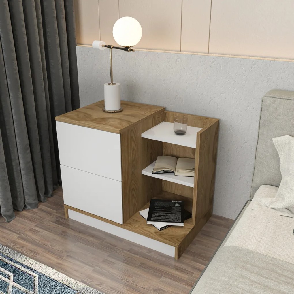 Stolik nocny Rena White