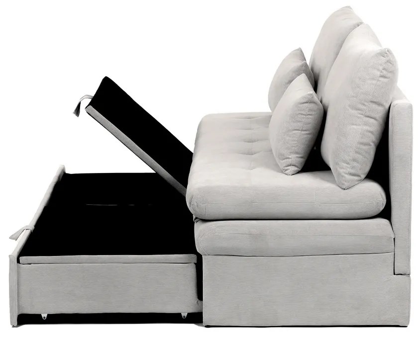 Rozkładana sofa trzyosobowa ASB-4740 BGE2,manżestrowa, beżowa