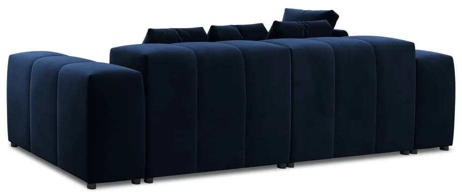 Niebieski aksamitny narożnik (róg zmienny) Rome Velvet – Cosmopolitan Design