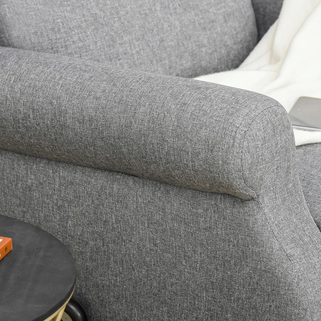 Fotel podnoszony z funkcją wstawania i leżenia kremowy szary idealny do salonu z tkaniny | Aosom PL