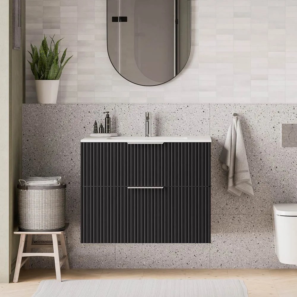 Duravit Waschbecken mit Waschtischunterschrank TIM 80 cm