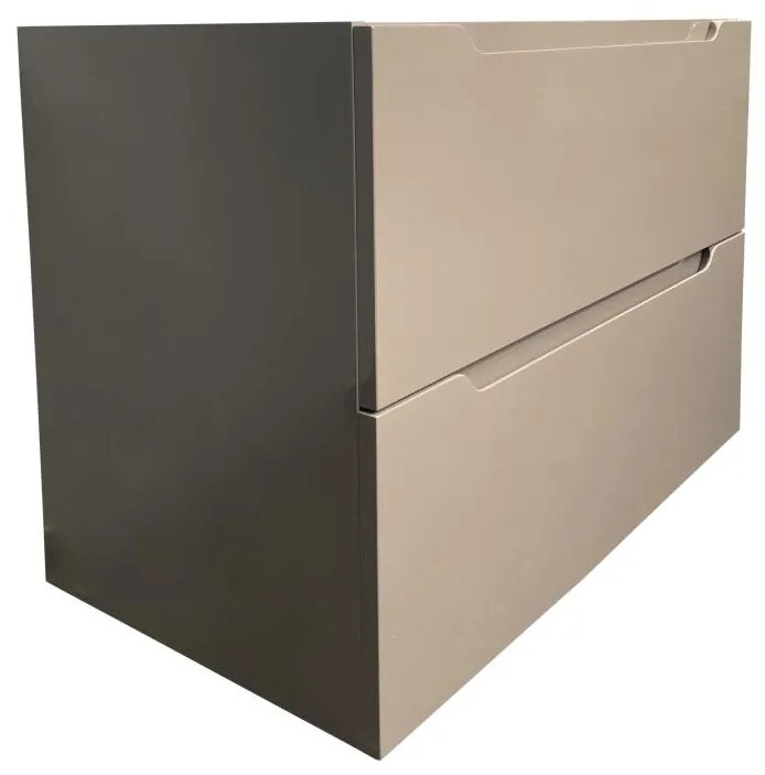 Szafka pod umywalkę wisząca - Kolor taupe - 80 cm - STEFANIE
