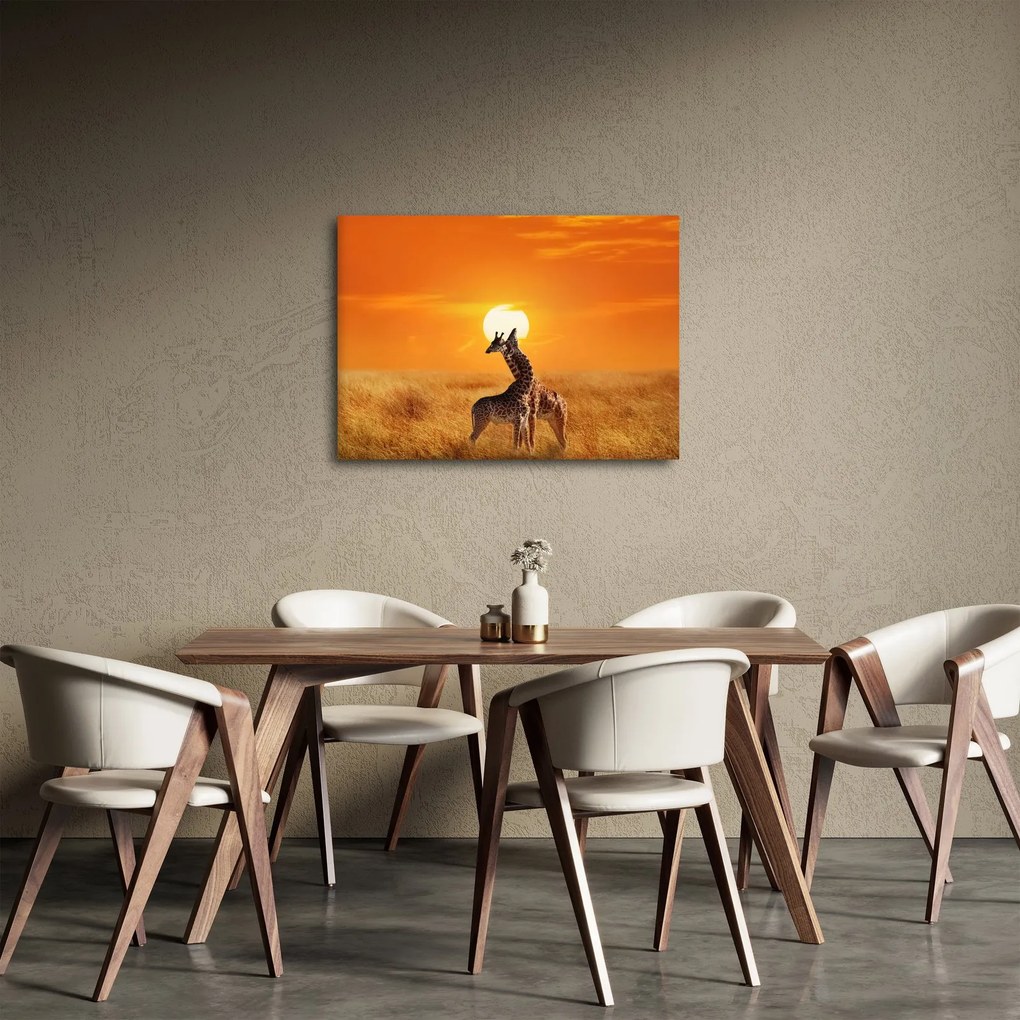Obraz - Żyrafy w Parku Narodowym Serengeti (70x50 cm)