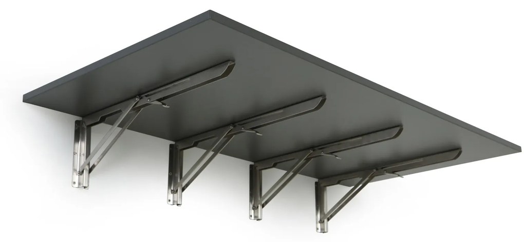 Stół składany na ścianie, 1200 x 600 mm, nośność 60 kg, grafitowy