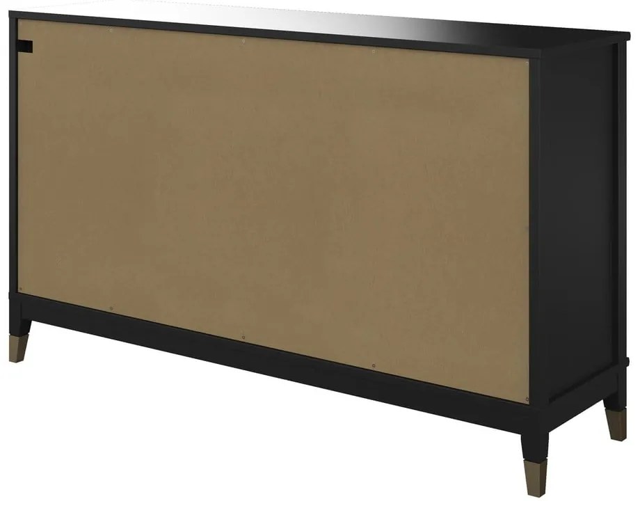 Czarna komoda CosmoLiving by Cosmopolitan Westerleigh, 144x85 cm