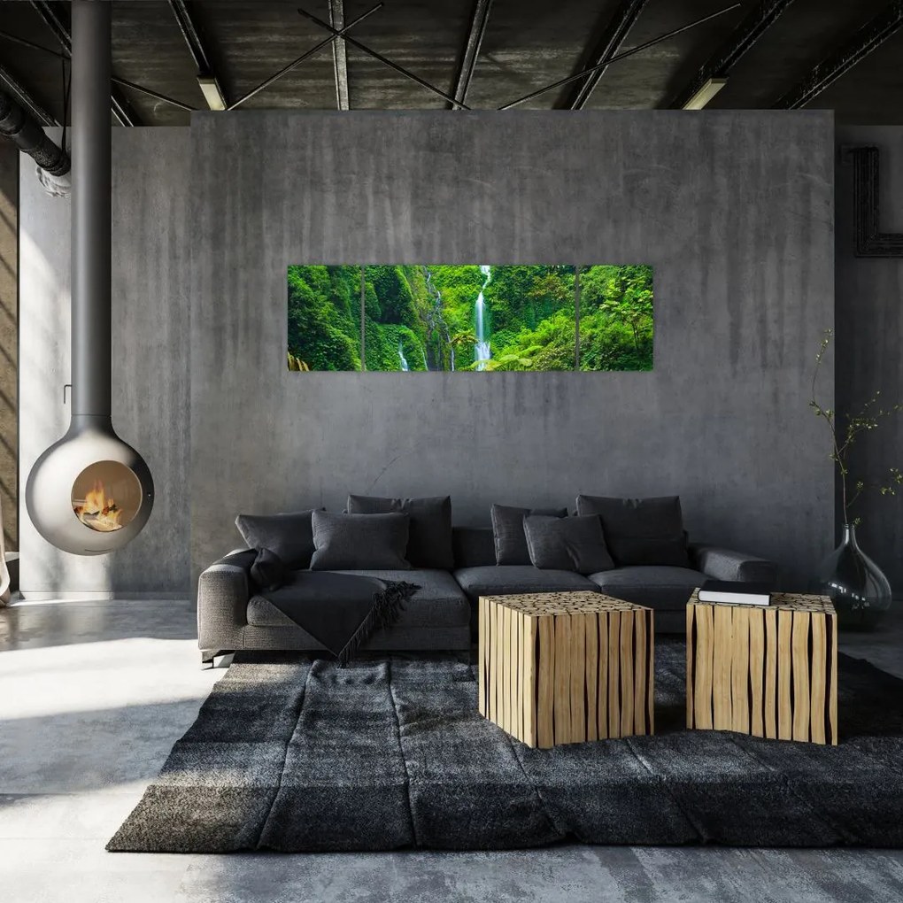 Obraz - Wodospady Madakaripura, Jawa Wschodnia, Indonezja (170x50 cm)