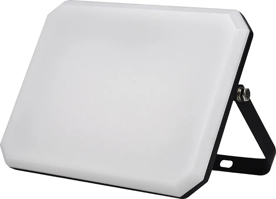 Czarny reflektor zewnętrzny LED 230V 50W 4000K mleczny klosz 5000lm 175x125x27,5 mm