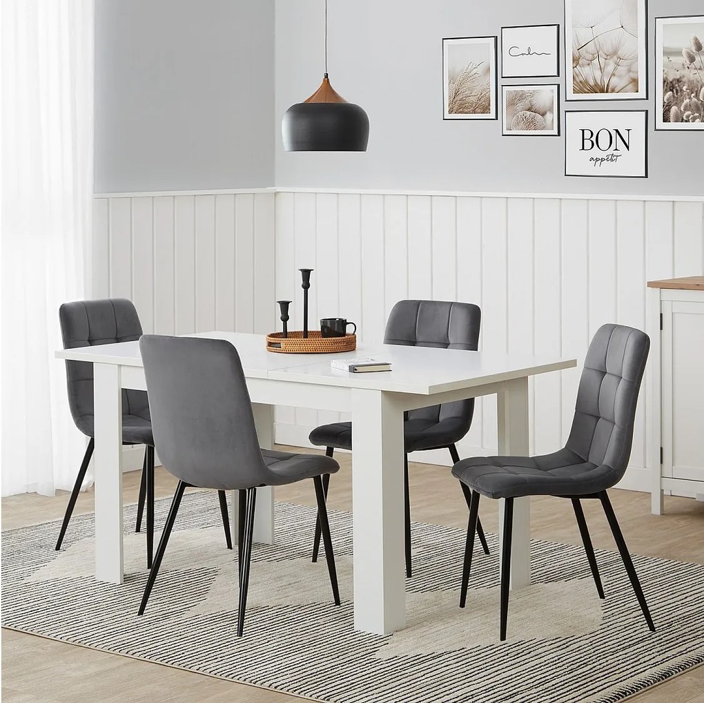 Stół jadalniany 120x80x75 cm biały