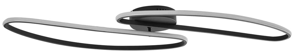 Designerska lampa sufitowa czarna 100 cm z LED z 3-stopniową regulacją ściemniania 2-źródła światła - Pepe