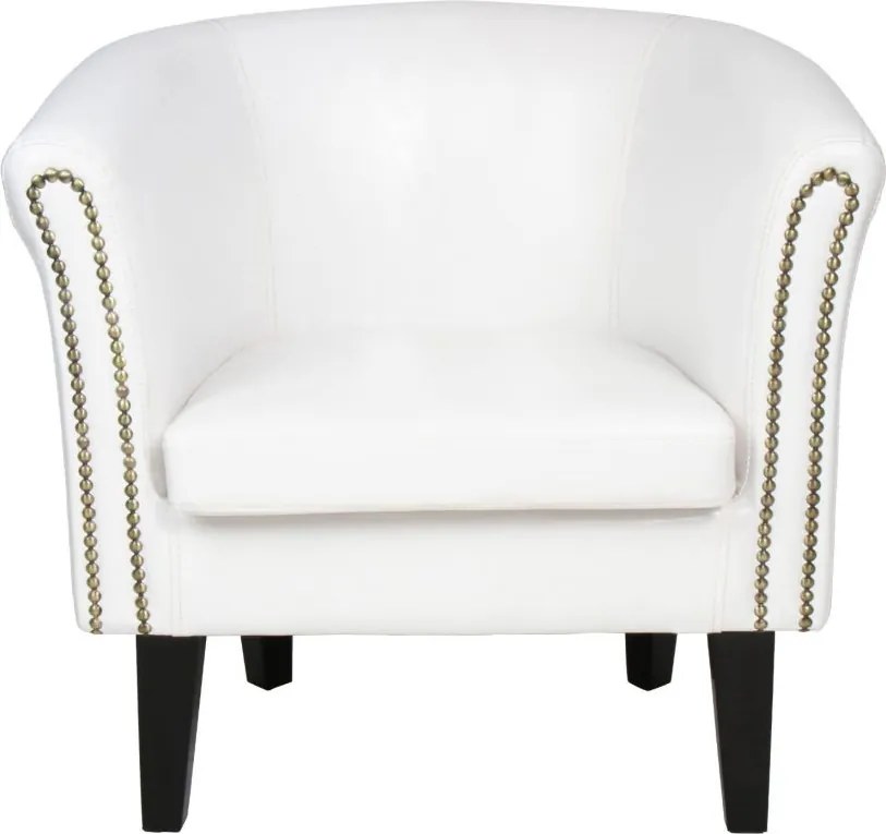 Fotel Chesterfield, 58 x 71 x 70 cm, biały