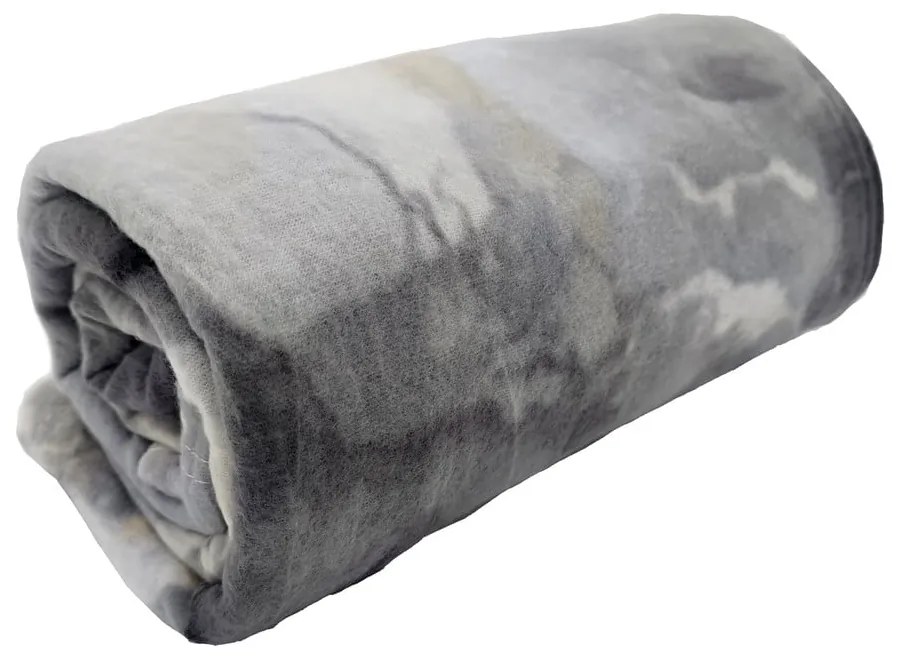 Szary polarowy koc 150x200 cm Marble – JAHU collections