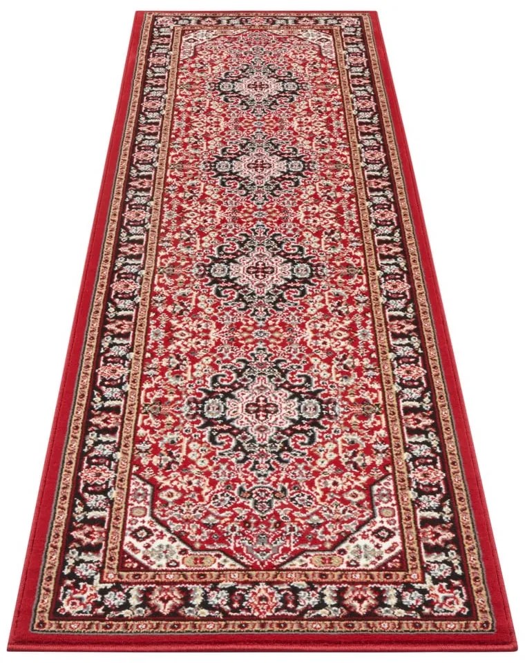 Czerwony chodnik Nouristan Skazar Isfahan, 80x250 cm