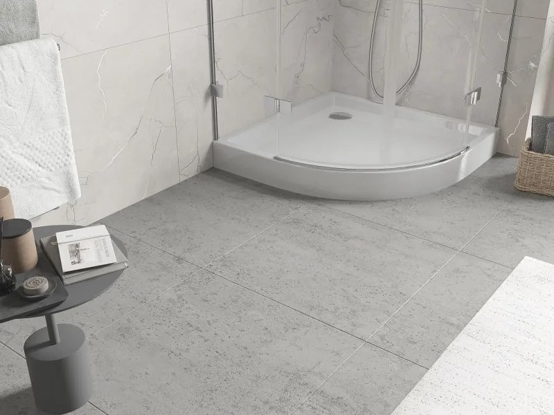 Mexen Flow+ brodzik półokrągły 90 x 90 cm, biały połysk - 46Q109090H