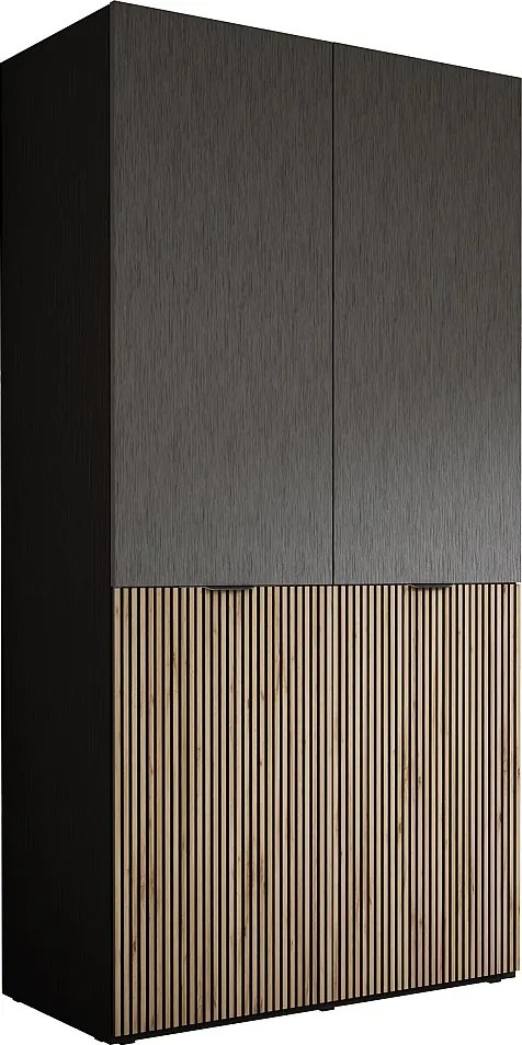 Szafa: Grafitowa czerń / Dąb Wotan, 100 x 200 x 51 cm