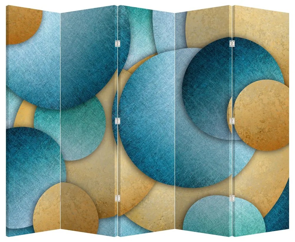 Parawan - Kręgi abstrakcji (210x170 cm)